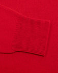 Robert Old - Ruby Red Tobermorey 4ply V-Neck Cashmere Sweater CASHMERE Robert Old