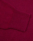 Robert Old - Claret Red Tobermorey 4ply V-Neck Cashmere Sweater CASHMERE Robert Old