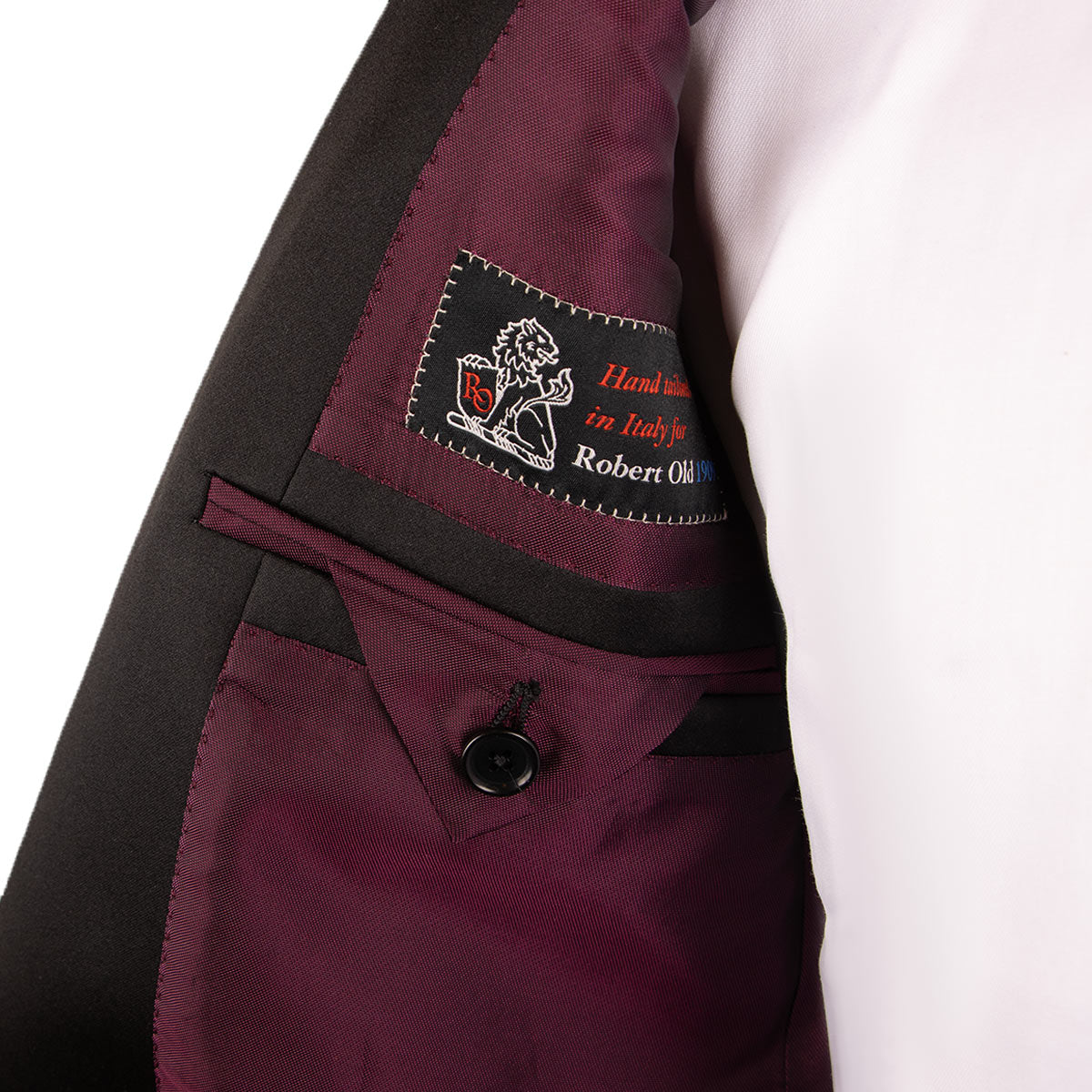 Robert Old - Black Italian Slim Pure Wool Tuxedo Suit SUITS Robert Old