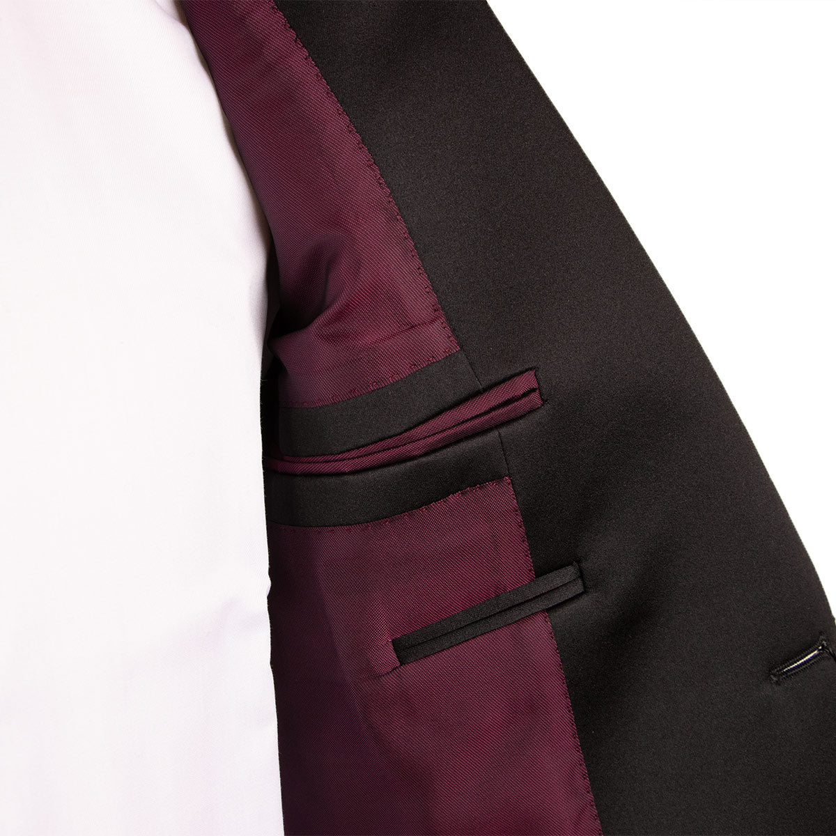 Robert Old - Black Italian Slim Pure Wool Tuxedo Suit SUITS Robert Old