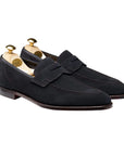 Crockett & Jones - Teign Unlined Suede Loafers SHOES Crockett & Jones Navy 6UK
