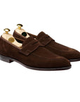 Crockett & Jones - Teign Unlined Suede Loafers SHOES Crockett & Jones Dark Brown 6UK