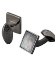Eton Gunmetal Grey Mother-of-Pearl Cufflinks