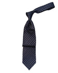 Italian Navy Geo Print Seven Fold 100% Silk Tie TIES/CRAVATS Robert Old