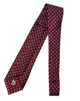 Italian Purple medallion Print Seven Fold 100% Silk Tie TIES/CRAVATS Robert Old