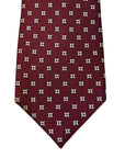 Italian Purple medallion Print Seven Fold 100% Silk Tie TIES/CRAVATS Robert Old