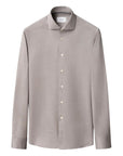 Eton - Brown Filo di Scozia Jersey Slim Fit Shirt L/S SHIRTS Eton