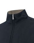 Paul & Shark - Navy Hybrid Blouson in Wool & Silk BLOUSONS Paul & Shark