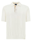 Paul & Shark - Cream Polo in Piuma Cotton with Linen Trim S/S POLOS Paul & Shark
