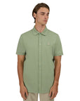 Sandbanks - Sage Green Full Button Interlock Polo Shirt S/S SHIRTS Sandbanks