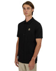 Sandbanks - Black Green Full Button Interlock Polo Shirt S/S SHIRTS Sandbanks