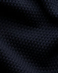 Eton - Navy Interlock Cotton Open Collar Knit Polo Shirt S/S POLOS Eton