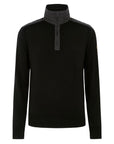 Belstaff - Kilmington Merino Zip Neck - Black KNITWEAR Belstaff