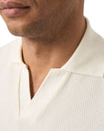 Eton - Off White Interlock Cotton Open Collar Knit Polo Shirt S/S POLOS Eton