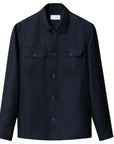 Eton - Navy Four Pocket Shirt Jacket L/S SHIRTS Eton