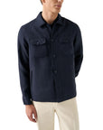 Eton - Navy Four Pocket Shirt Jacket L/S SHIRTS Eton