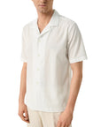 Eton - White Seersucker Resort Shirt S/S SHIRTS Eton