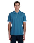 Sandbanks - Silicone Zip Polo Shirt Teal S/S POLOS Sandbanks