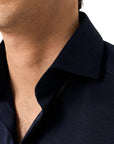 Eton - Dark Navy Filo di Scozia Jersey Slim Fit Shirt L/S SHIRTS Eton