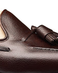 Crockett & Jones - Cavendish Dark Brown Pebble Grain Tassel Loafer SHOES Crockett & Jones