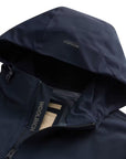 Woolrich - Navy Pacific Jacket in Two-Layered Fabric BLOUSONS WOOLRICH