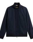 Woolrich - Navy Lewis Bomber Jacket in Light Ramar BLOUSONS WOOLRICH