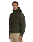 Sandbanks - Khaki Outlander Polar Fleece Hooded Hybrid Jacket