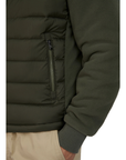 Sandbanks - Khaki Outlander Polar Fleece Hooded Hybrid Jacket