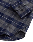 Woolrich - Navy Pure Cotton Flannel Checked Shirt L/S SHIRTS WOOLRICH