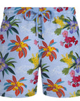 Vilebrequin - Light Blue Men 'Moorea' Garden Turtles Swim Shorts SWIMWEAR Vilebrequin