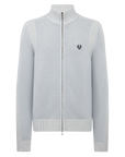 Belstaff - Quarry Blue and Silver Birch Watch Full-zip Lambswool Sweater KNITWEAR Belstaff