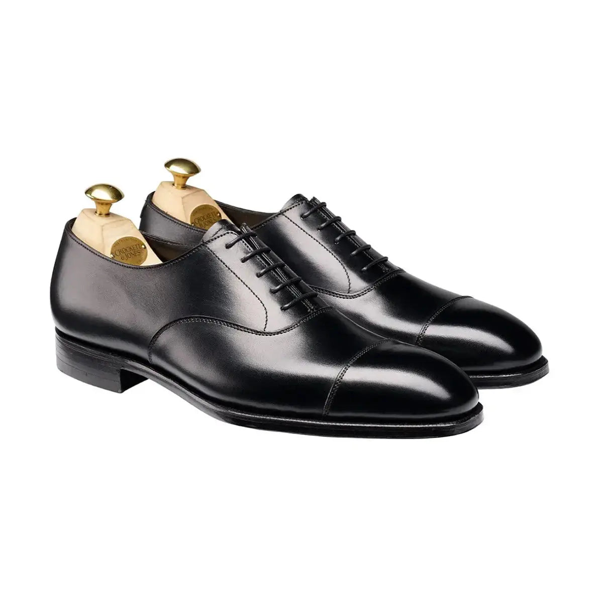 Crockett and Jones Audley Black Oxford Shoes Robert Old – Robert
