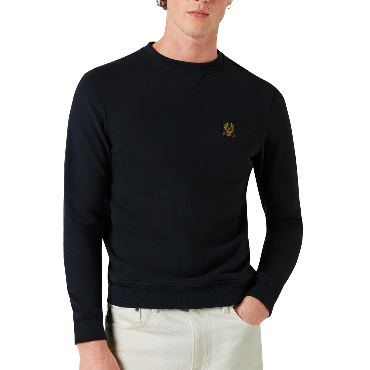 Belstaff - Dark Ink Cotton Fleece Sweatshirt SWEATS Belstaff