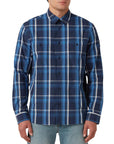 Belstaff - Dark Ink Fleet Cotton Check Shirt L/S SHIRTS Belstaff