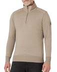 Belstaff - Dark Sand Kilmington Merino Wool Quarter Zip Sweater KNITWEAR Belstaff