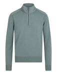 Belstaff - Mineral Green Kilmington Merino Wool Quarter Zip Sweater KNITWEAR Belstaff