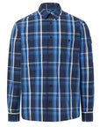 Belstaff - Dark Ink Fleet Cotton Check Shirt L/S SHIRTS Belstaff