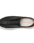 Santoni - Black Tumbled Leather Slip-On Sneaker SHOES Santoni