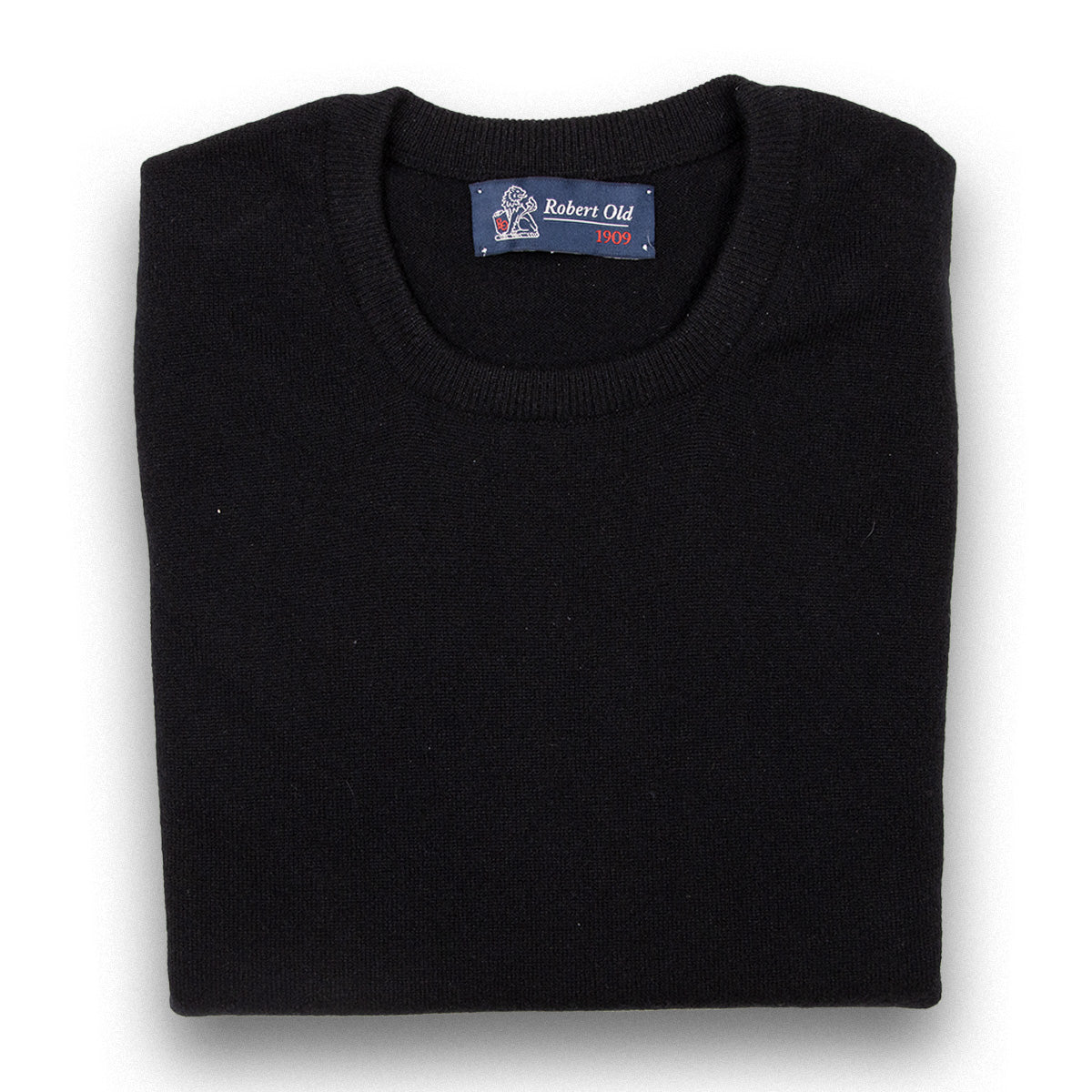 Robert Old - Black Highclere Cashmere Crew Neck Sweater CASHMERE Robert Old