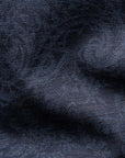 Eton - Navy Blue Paisley Print Cotton Slim Fit Shirt L/S SHIRTS Eton