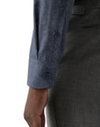 Eton - Navy Blue Paisley Print Cotton Slim Fit Shirt L/S SHIRTS Eton