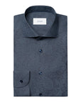 Eton - Navy Blue Paisley Print Cotton Slim Fit Shirt L/S SHIRTS Eton