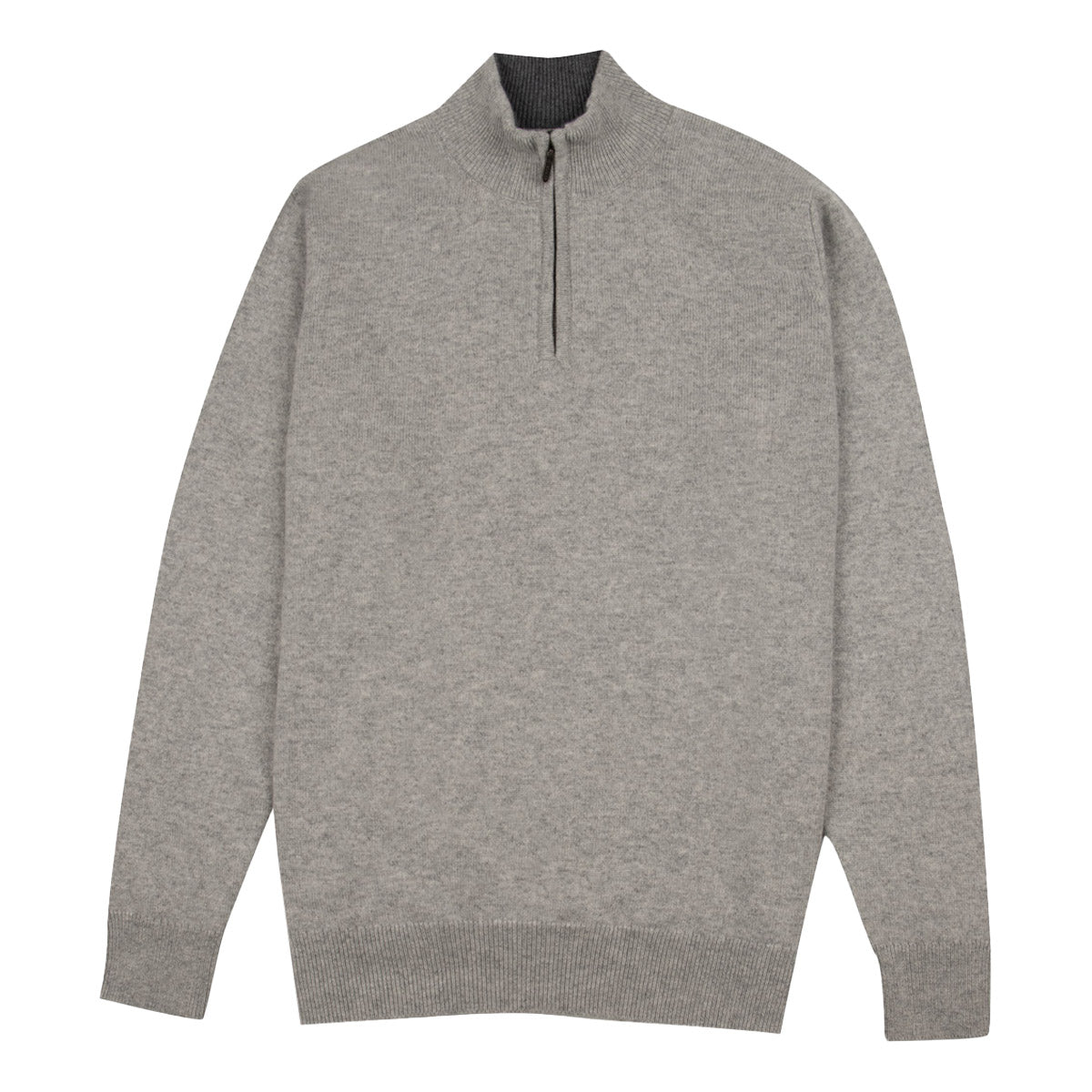 Robert Old - The Bowmore 1/4 Zip Neck Cashmere Sweater - Brume & Smog CASHMERE Robert Old