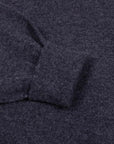 Robert Old - Charcoal Chatsworth 2ply V-Neck Cashmere Sweater CASHMERE Robert Old