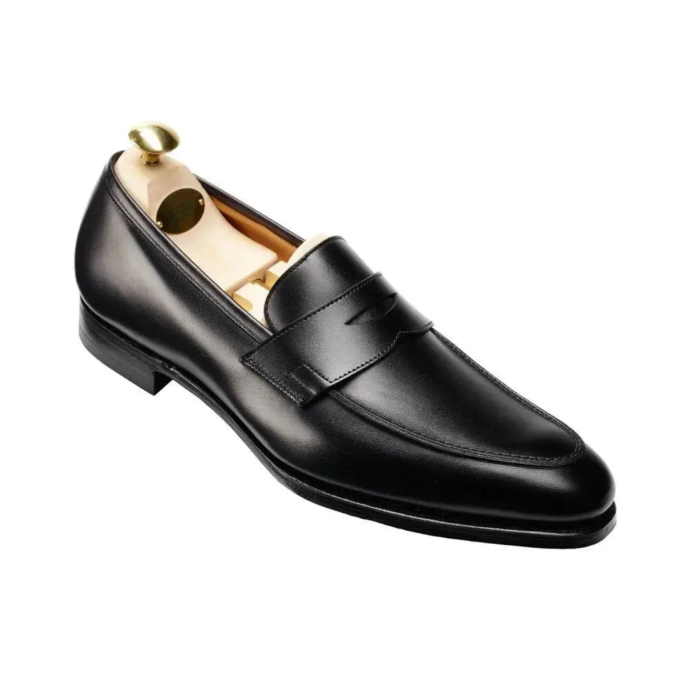 Crockett & Jones - Crawford Black Hand Grade Penny Loafers SHOES Crockett & Jones Black 7UK