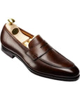 Crockett & Jones - Crawford Dark Brown Hand Grade Penny Loafers SHOES Crockett & Jones