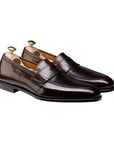 Crockett & Jones - Crawford Dark Brown Hand Grade Penny Loafers SHOES Crockett & Jones Dark Brown 6UK