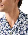 Eton - Blue Floral Linen Resort Shirt S/S SHIRTS Eton