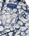 Eton - Blue Floral Linen Resort Shirt S/S SHIRTS Eton