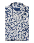 Eton - Blue Floral Linen Resort Shirt S/S SHIRTS Eton